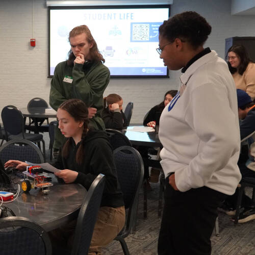 GVSU welcomed high school students to campus for an immersive “Bus-In” visit